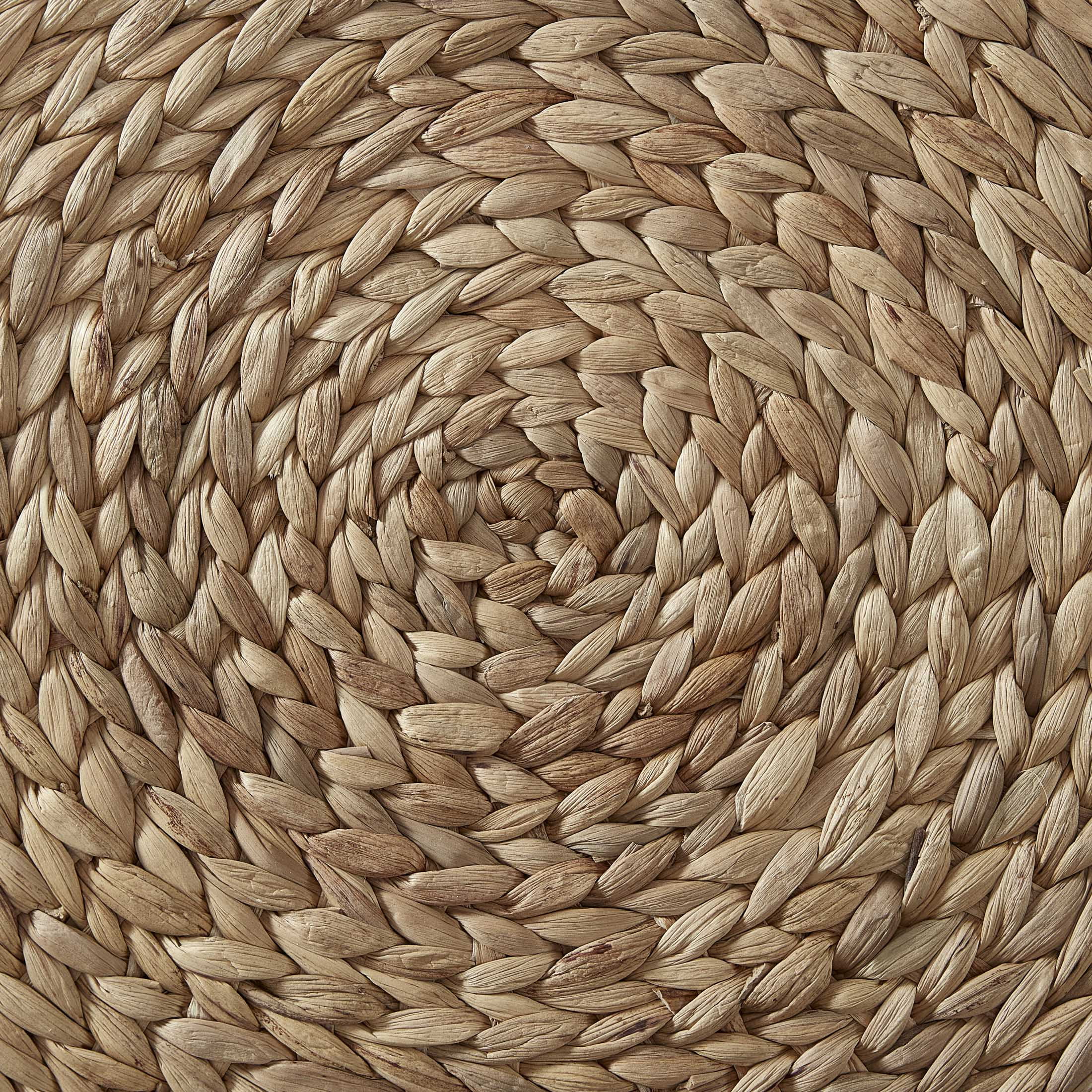 Better Homes & Gardens Round Natural Water Hyacinth Weave,Table Placemat, 15"
