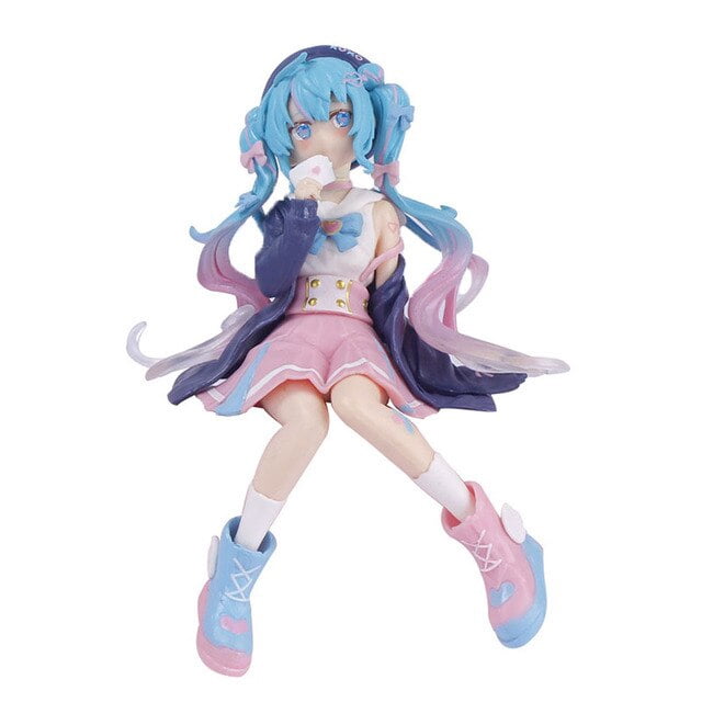 14,5 cm Hatsune Miku Love Sailor Ver. Figura de acción Noodle Stopper Vocaloid, modelo de cantante de Anime, colección de muñecas, juguetes de Pvc, regalo Gong Bohan LED
