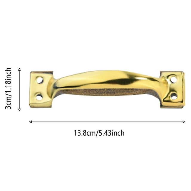 JJKBVCLO Antique Bow Style Door Pull Handle Heavy Barn Door Handle 6 In Fence Gate Handle Coating Easy To Install Metal Sliding Door Pulls For Garage Pantry (4 Styles)