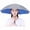 Silvery, variant on Umbrella Hat for Adults - Folding Hands-Free Sun & Rain Protection, UPF 50+ UV Blocking, Purple