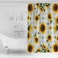 thumbnail image 2 of Shower Curtain, Summer Sunflower on Gery Plaid Waterproof Shower Curtain Set with Hooks for Bathroom Showers,Stalls and Bathtubs,72x84In Vintage Buffalo Check, 2 of 9