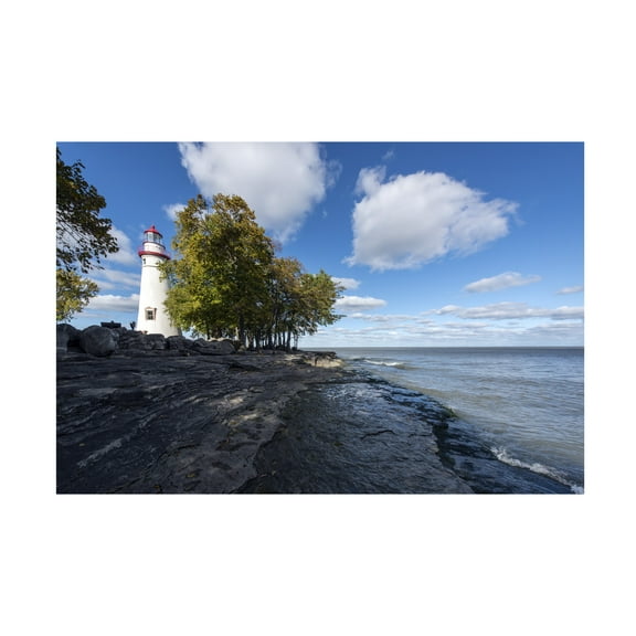 Trademark Fine Art Kurt Shaffer Marblehead Lighthouse Ohio Canvas Wall Art - 22x32
