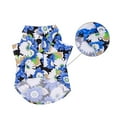 thumbnail image 6 of SPRING PARK Dog Clothes Pet Clothing Hawaii Summer Beach Chrysanthemum Printing T-shirt Turndown Collar Pet Blouse for Small Dogs Cats, 6 of 7
