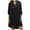 Black, variant on Women Summer Tops Women's Solid Long Sleeve 3/ 4 Sleeve Shirt Dress Casual Maxi Button Down Blouse Top Colla Shirts Women Silk Dress Shirt Big Button Corduroy Long down Oversized Loose Black S