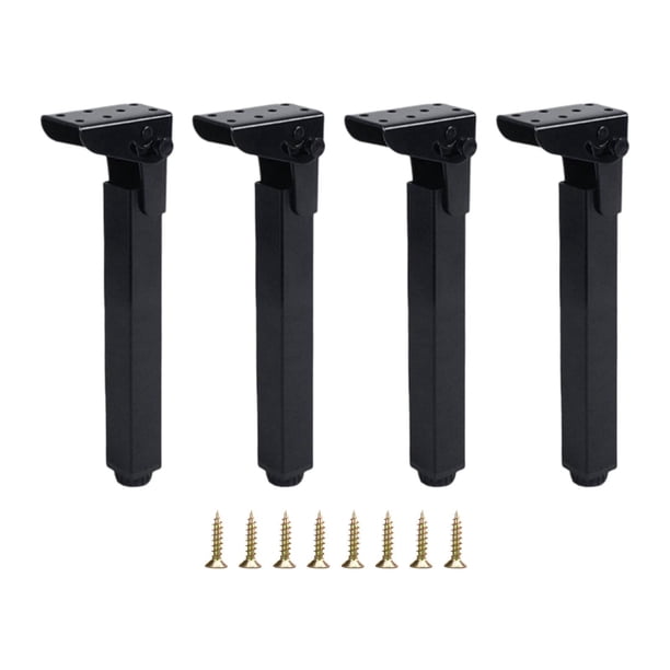 4 piezas de patas de mesa plegables con tornillos, soporte resistente, patas de muebles versátiles, 35 centímetros