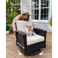 thumbnail image 3 of LayinSun 6 Piece Wicker Patio Furniture Set, Classis Outdoor Conversation 360 Degree Swivel Chairs Set with Coffee Table, 3 of 8
