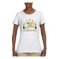 thumbnail image 2 of Wild Bobby All Star Cheerleading Megaphone Girl Sports Women Graphic Tee, White, XX-Large, 2 of 5