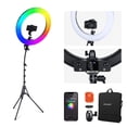 thumbnail image 1 of Anillo de luz LED NEEWER RGB18 II de 18 pulgadas con soporte para trípode, 1 of 9