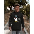 thumbnail image 2 of Penguin Varsity P - Cozy Mascot Emoji Graphic Youth's Hoodie, 2 of 4