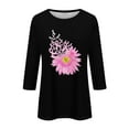 thumbnail image 3 of NAMTYQX Breast Cancer Shirts for Women Loose Fitting Fashion Breathable Black Size M, 3 of 4