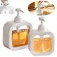 thumbnail image 2 of 2PCS 300/500ML Portable Soap Dispensers: Refillable Push Hand Sanitizer, Multipurpose Empty Container for Shampoo, Conditioner & Kitchen Decor, 2 of 4