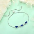 thumbnail image 4 of Starchenie Adjustable Infinity Bracelet 925 Sterling Silver Link Bracelet Oval Cut Sapphire September Birthstone Jewelry for Women, 4 of 5