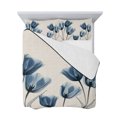 thumbnail image 7 of Blue Spring Floral Full Size Down Alternative Comforter, Lightweight Comforter Quilt Bedding Set with Pillow Shams Tulip Summer Botanical All Seasons Bed Comforter Duvet Insert 78"x90", 7 of 7