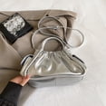 thumbnail image 2 of Bolso Hombro Plisado PU para Mujer Mano Nube A La Cruzado Elegante (plateado), 2 of 3