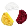 thumbnail image 4 of Zcyifa Sleep Bonnet Cap 3Pcs Kids Sleep Bonnet Elastic Sleep Wide Band Round Head Cover Hair Care Hat for Kids Children (Yellow White Wine Red for Each 1Pc), 4 of 10