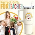 thumbnail image 2 of 40 oz Teacher Tumbler with Handle & Straw - Insulated Stainless Steel Water Bottle, Leakproof Travel Mug - Perfect Teacher Appreciation Week, Thank You Gift, Graduation, Back to School, 2 of 6