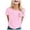 Z05-Light Pink, variant on Crew Neck T Shirts For Women Pink Ribbon Print Breast Cancer Awareness Short Sleeve In Spring And Summer Casual Tunic Tops