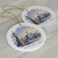 thumbnail image 3 of Statue of Liberty Christmas Ornament - New York City Xmas 2025 Gift for Traveller, Custom Name Text & Trip Memories Hanging Decoration, Christmas Ornament 2025, 3 of 5