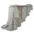 thumbnail image 5 of Lace Tablecloth Embroidered Elegant Floral Patterns Table Cloth Round Overlay Table Cover for Wedding Party Holiday Long Dinner Home Decor, 5 of 6