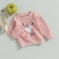 thumbnail image 2 of Toddler Baby Girl Halloween Outfit Ghost Letter Print Sweatshirt Crewneck Pullover Sweater Long Sleeve Shirt Tops Fall Clothes, 2 of 7
