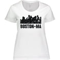 thumbnail image 3 of Inktastic Boston Massachusetts City Skyline with Grunge Women's Plus Size T-Shirt, 3 of 5