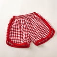 thumbnail image 2 of Fancifize Summer Plaid Lounge Shorts for Girls Casual Elastic Waist Wide Leg Pj Shorts Kids Loose Short Pants, 2 of 6