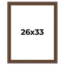 26x33 Copper and Brown Real Wood Picture Frame Width 2 inches | Interior Frame Depth 0.5 inches |