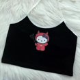 thumbnail image 2 of Hellokitty-Chaleco corto con estampado Vintage de dibujos animados para mujer, tirantes interiores ajustados y dulces, sin mangas, y2k Spice Girl, 2 of 5
