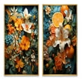 thumbnail image 2 of Designart "Tropical Tangle Orange Blue painting II" Abstract Collages Framed Wall Art Set Of 2 - Multi-Color Abstract Framed Canvas Set For Living Room Decor, 2 of 6