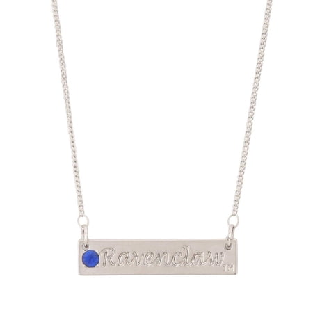 Ravenclaw Script Bar Necklace with Stone