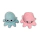 thumbnail image 1 of Reversible Animals Doll Double Sided Mood Flip Stuffed Animal Shape Face Flip Reversed Plush Toy Blue Pink 7.9in, 1 of 4