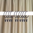 thumbnail image 5 of 30pcs Openable Curtain Ring Stainless Steel Drapery Rings with Clips, Black, 5 of 8