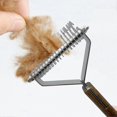 thumbnail image 3 of ZHAOCHENG Peine rastrillo de doble cara para quitar el pelo de las mascotas y el subpelo de primera calidad para perros y gatos, 3 of 5
