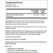 Natures Blend Ferrous Gluconate Dietary Supplement - 100 Tablets