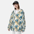 thumbnail image 3 of Lsque Vintage Blue Flowers UPF 50+ Lightweight Sun Protection Men's Women's Long Sleeve Shirt, Hoodie Performance -3X-Large, 3 of 9