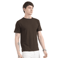 thumbnail image 5 of JERZEES Short Sleeve T-Shirt Chocolate Crewneck Shirts for Men, 50/50 Cotton/polyester Single Tee, Size M, 5 of 5