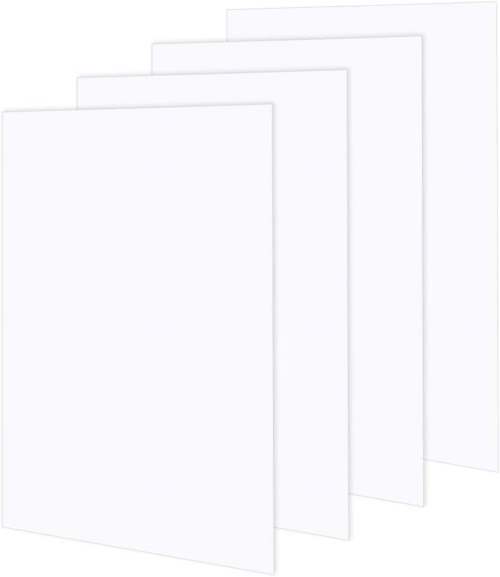 4Pcs 2mm PVC Foam Sheet White Plastic Sheet 11.8x15.7 Inch Lightweight Rigid Foam Expanded PVC Sheet for Crafts DIY Making Screen Printing and Art Display