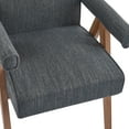 thumbnail image 5 of GDF Studio Contemporary Fabric Upholstered Dining Chair with Rubberwood Legs, Charcoal, Set of 2, 5 of 10