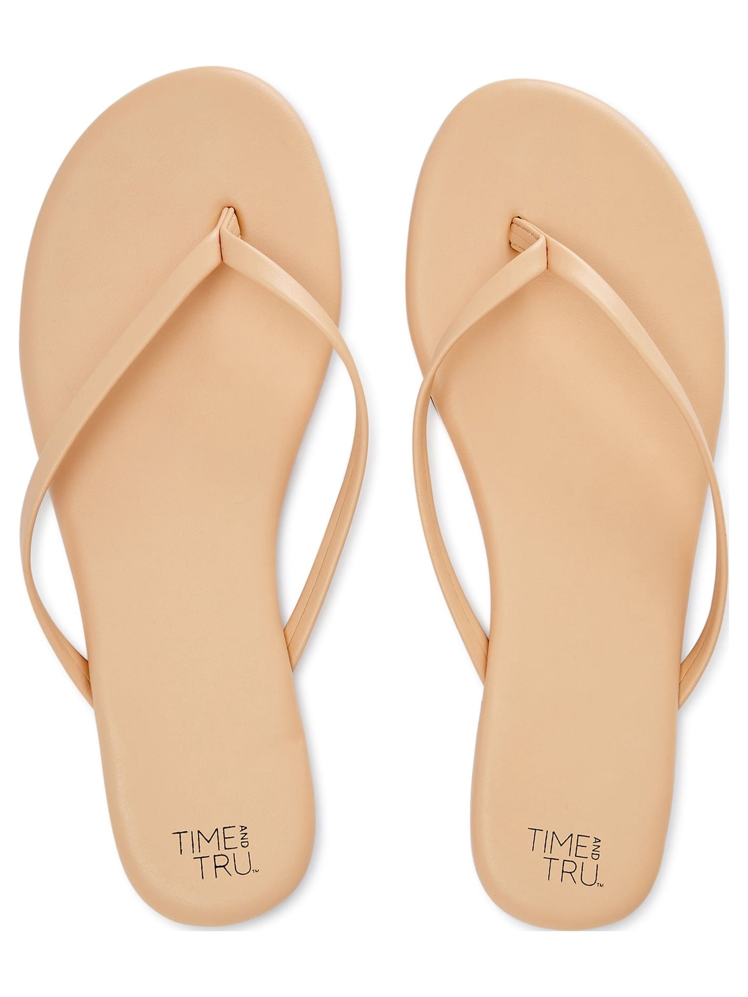Time and Tru Women's Barely There Sandals, Wide Width Available