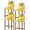 Multicolor, variant on Oil Painting Yellow Grey Bar Stool Covers Set of 4, Abstract Modern Street Grunge Art Stretch Bar Chair Covers with Backs, Removable Pub Counter Height Chair Cover for Kitchen Dining Room Cafe