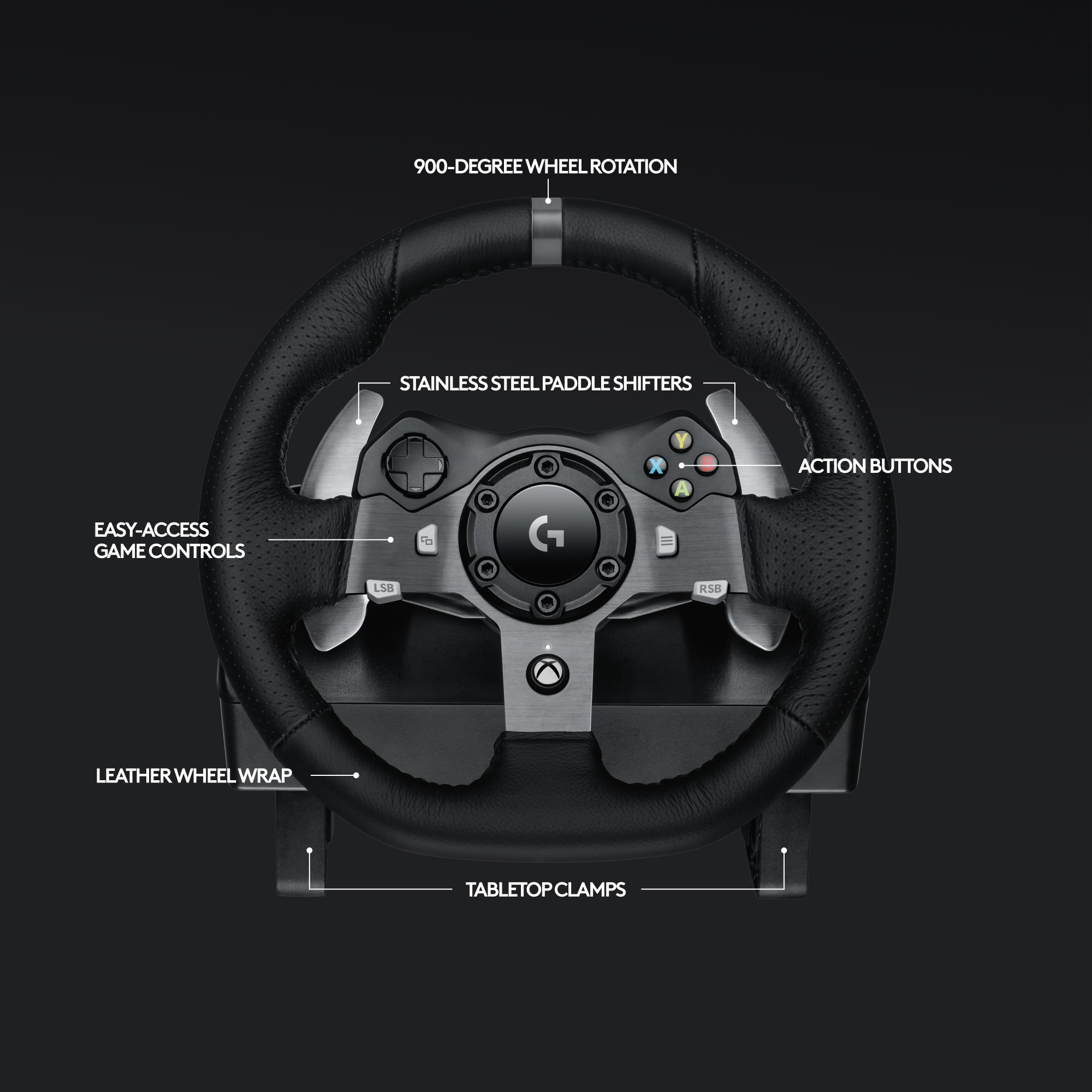 Logitech G920 Driving Force Racing Wheel and Floor Pedals for 