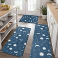 thumbnail image 2 of Blue Sun Moon Cloud Planet Eye Star Pattern Kitchen Rugs Sets Of 3,Kitchen Runner Rugs Non Skid Washable,Decorative Kitchen Floor Mats for Kitchen,Sink,Laundry,17"x30"+ 17"x47" + 17"x59", 2 of 6