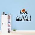 thumbnail image 2 of Holiday Gift Boys Love Basketball Cute Sports Wall Decal Decoration Sports Lover Basketball Wall Vinyl Decal Lasts Years and Easily Removable - Size: 23 in x 19 in, 2 of 3