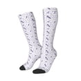 thumbnail image 2 of Balery Lavender Flowers Printed Novelty Socks Men's Women's Crew Socks Sports Socks Knee High Socks Cotton Socks Quirky and Cool Socks, 2 of 9