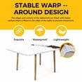 thumbnail image 4 of Cows Showering Table Cloths for 3 Foot Rectangle Tables, Modern Abstract Art Funny Animals Patio Waterproof Elastic Fitted Tablecloths, Washable Rectangular Table Cover for Camping, 4 of 8