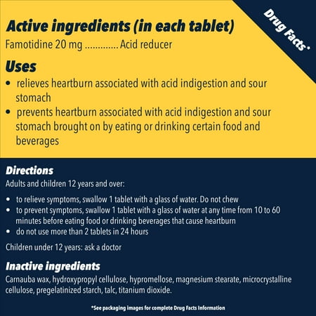 Pepcid AC Maximum Strength Heartburn Medicine, 20 mg Famotidine, 8 Ct