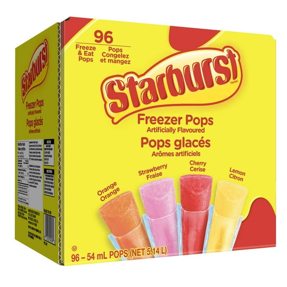 Starburst Freezer Popsicles Pops Variety Pack 96 x 54ml