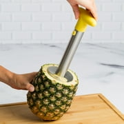 Tasty Stainless Steel Metal Pineapple Corer Slicer Cutter, Yellow