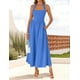thumbnail image 2 of Vestido ZESICA sin mangas, halter, hombros descubiertos, azul rey, talla S, 2 of 8