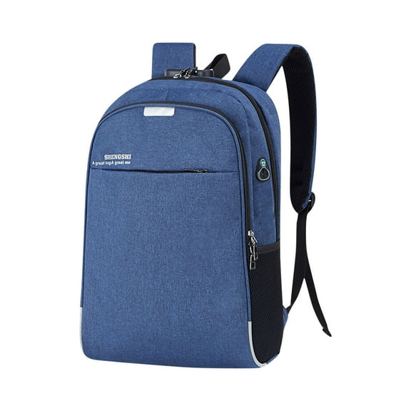 Nkmbld Multipocket Backpack USB Leisure Backpack, Large Capacity Computer Backpack, Suitable for Camping, Travel, and Going Out, Blue